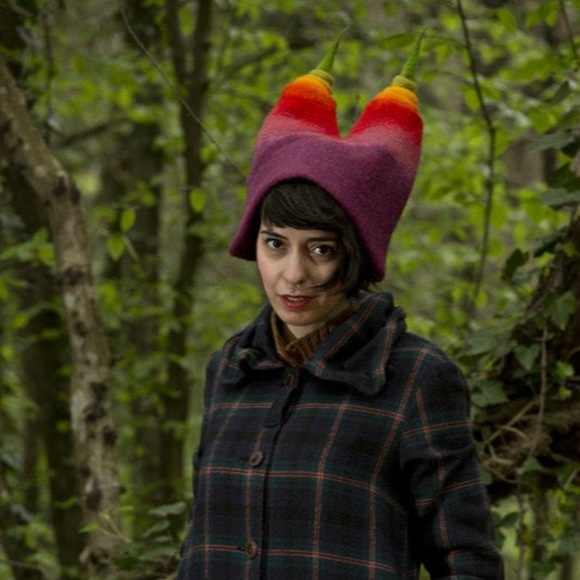 Whimsical hand felted fairy hat originally bought from Poland for $138.20 - Picture 1 of 2